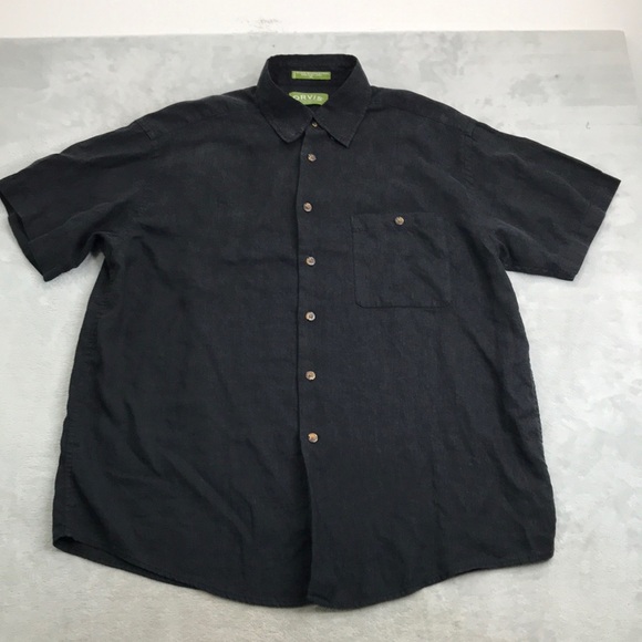Orvis Men's Short Sleeve Hemp Blend Button Down Size XL - Picture 1 of 8